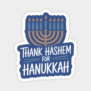 Thank HaShem for Hanukkah – Menorah Illustration Magnet