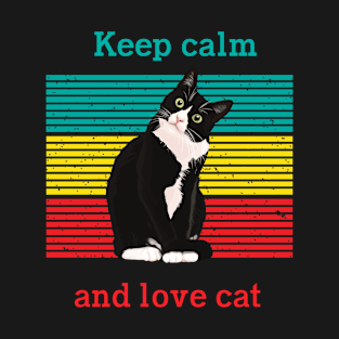 Cat t shirt - Keep calm and love cat T-Shirt