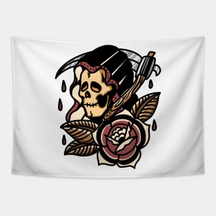 grim reaper tattoo Tapestry