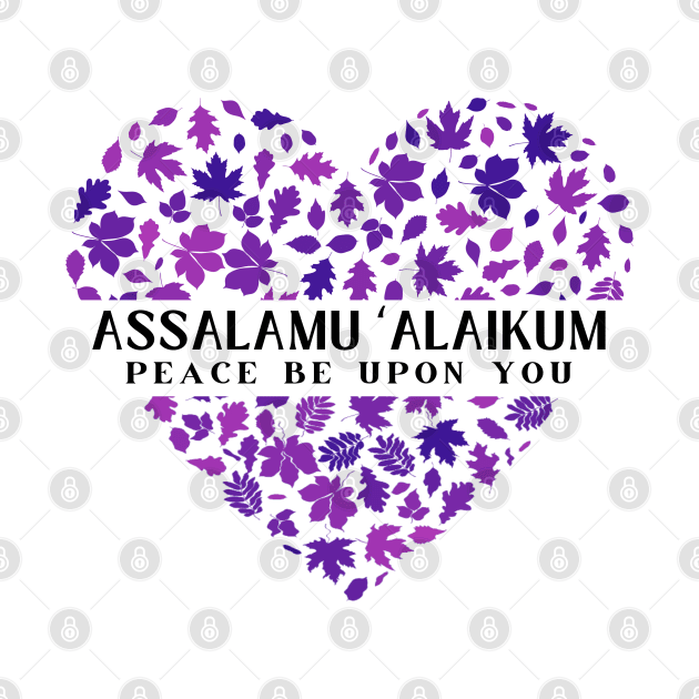 Assalamu 'alaikum  ( Peace be upon you)  flower/ floral heart  Purple by KIRBY-Z Studio