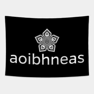 aoibhneas with a Celtic motif flower - joy or happiness in Scottish Gaelic Tapestry