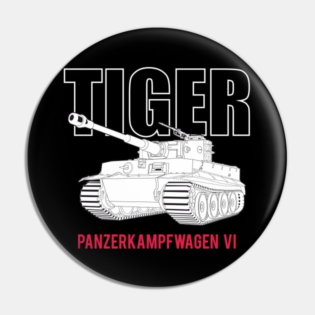 Best for the tank lover! Famous German tank Pz-VI Tiger Pin by FAawRay