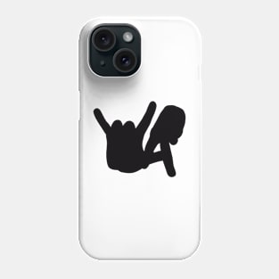 Front and Back LA Rocks Silhouette, Black Phone Case