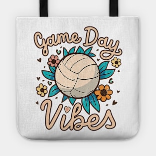Volleyball Mom Game Day Vibes For Women Girls Teens Tote