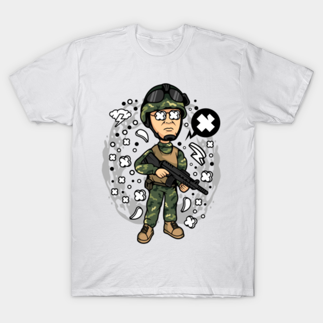 Military Soldier Pop Art - Military - T-Shirt | TeePublic