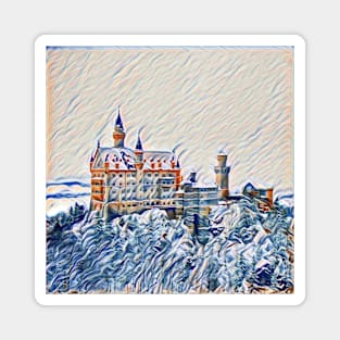 Castle On The Hills Graphic Art Design | Digital Art | Painting Magnet