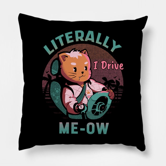 Literally Me-ow Pillow by Heyra Vieira