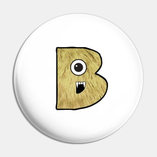 Monster Letter B Pin