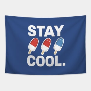 Stay Cool Popsicle Summer Rocket Pop Red White and Blue Tapestry