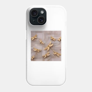 Golden Dragonflies Phone Case