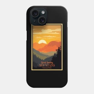 Great Smoky Mountains national park vintage travel poster Phone Case