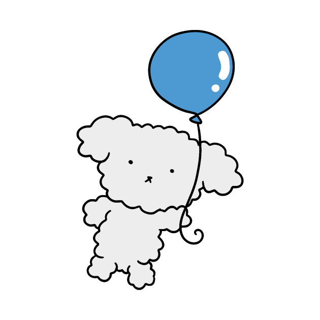 Blue Balloon Bichon by saradaboru