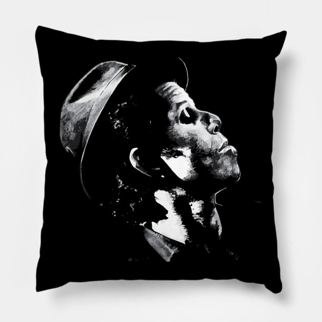 Tom Waits Pillow by DMBarnham