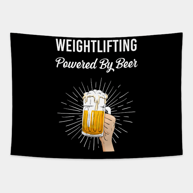 Beer Weightlifting Tapestry by Happy Life