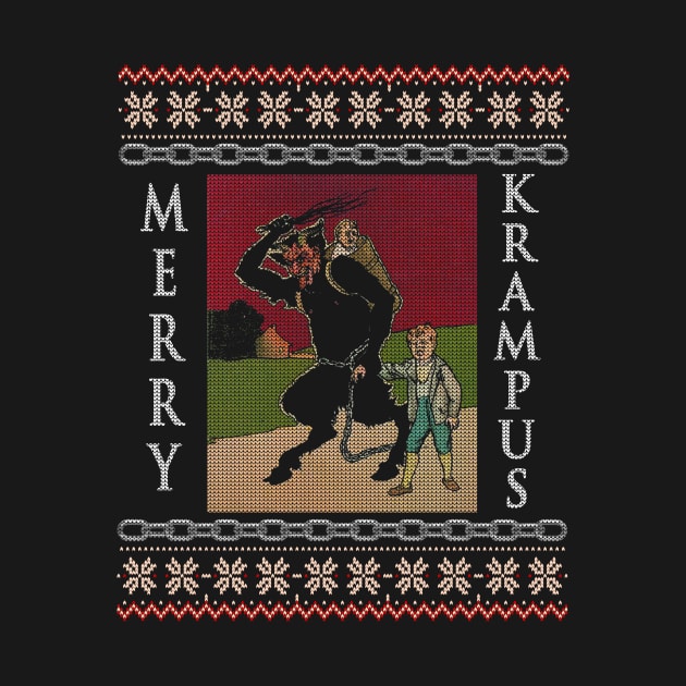 Krampus Ugly Christmas Sweater Funny Xmas by Halloween Merch