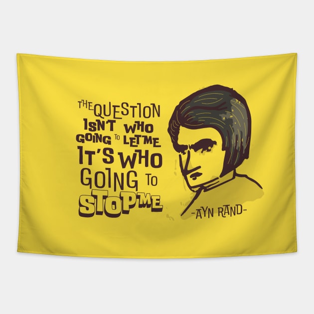 Ayn Rand Tapestry by erizocafetero