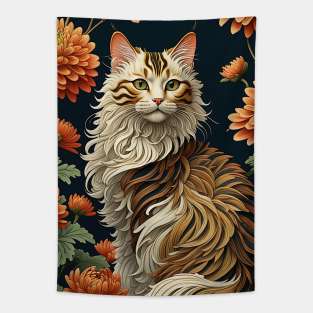 Flower Cat Tapestry