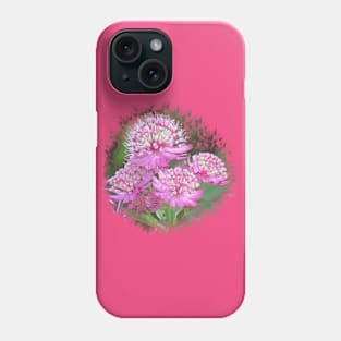 pink flowers, blooms, flower, petals, nature Phone Case