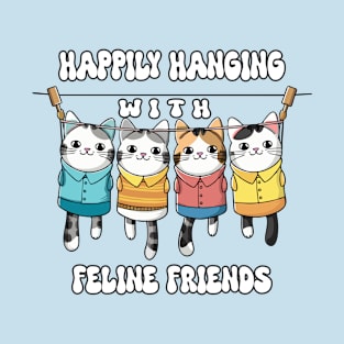 Happily Hanging with Feline Friends T-Shirt