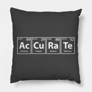 Accurate (Ac-Cu-Ra-Te) Periodic Elements Spelling Pillow