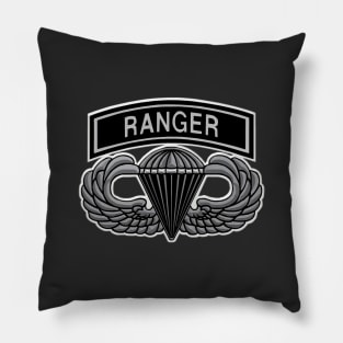 Army Ranger Jump Wings Gray Pillow
