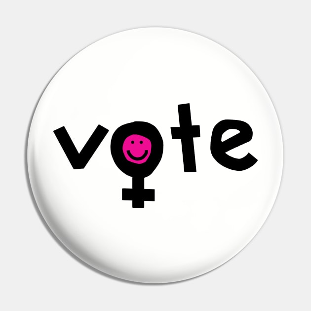 Feminist Women Vote Feminism Pin by ellenhenryart