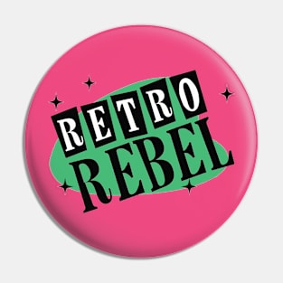 Planet Pink (Retro Rebel Logo) Pin