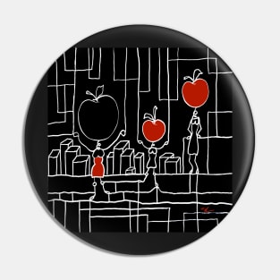 Mondrian Apples Pin