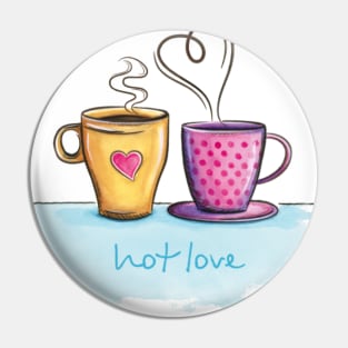 Coffee cups love Pin