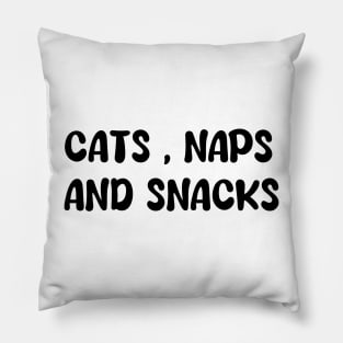 Cats, Naps and snacks Pillow