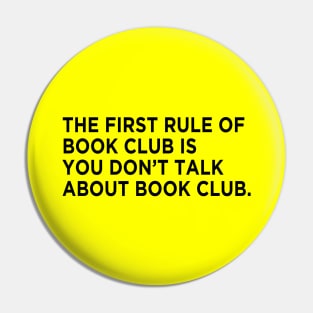 First Rule of Book Club Pin