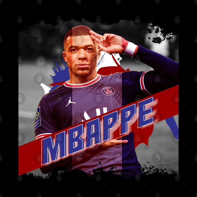 Mbappe, france striker poster by Aloenalone