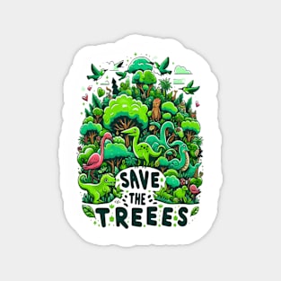 Prehistoric Guardians: Save the Trees Magnet