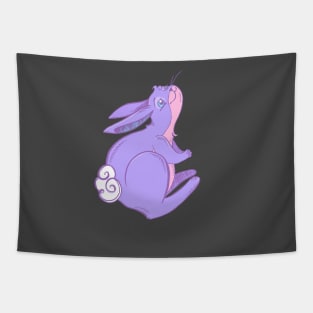 Lavender Bunny Praying for Carrots Tapestry