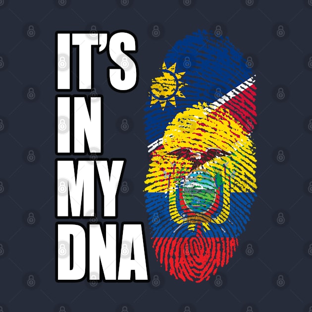 Ecuadorian And Namibian Mix DNA Flag Heritage by Just Rep It!!