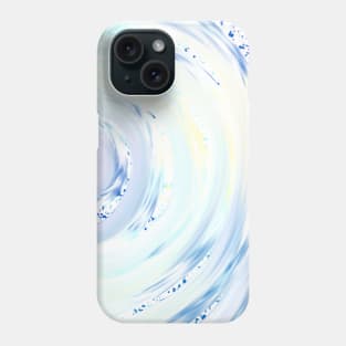 Circular Abstract Blue and Yellow Smeared Paint Spiral, made by EndlessEmporium Phone Case