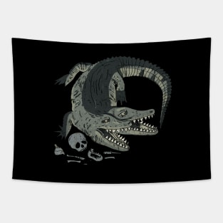 two-headed croc Tapestry
