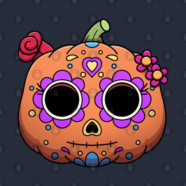 Sugar Skull Pumpkin Female by TheMaskedTooner