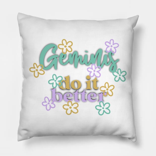 Gemini Pillow by nicolecella98