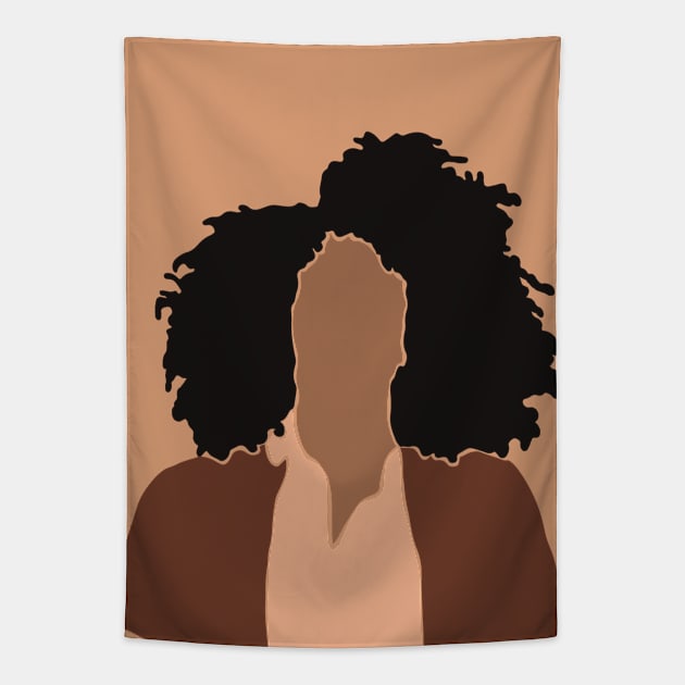 Black African Woman Tapestry by MutchiDesign