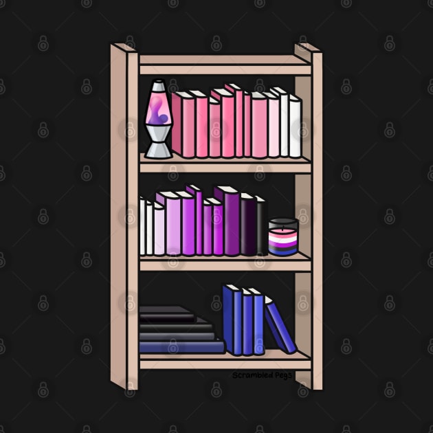 Gender Fluid Pride Bookcase by scrambledpegs