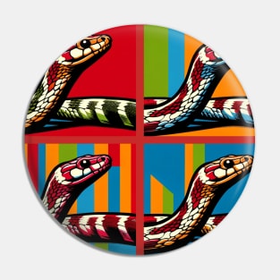 Pop Art Corn Snake - Exotic Snake Pin