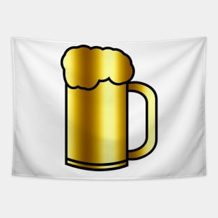 Beer Mug | Golden Ombre Fill and Black Stroke Tapestry