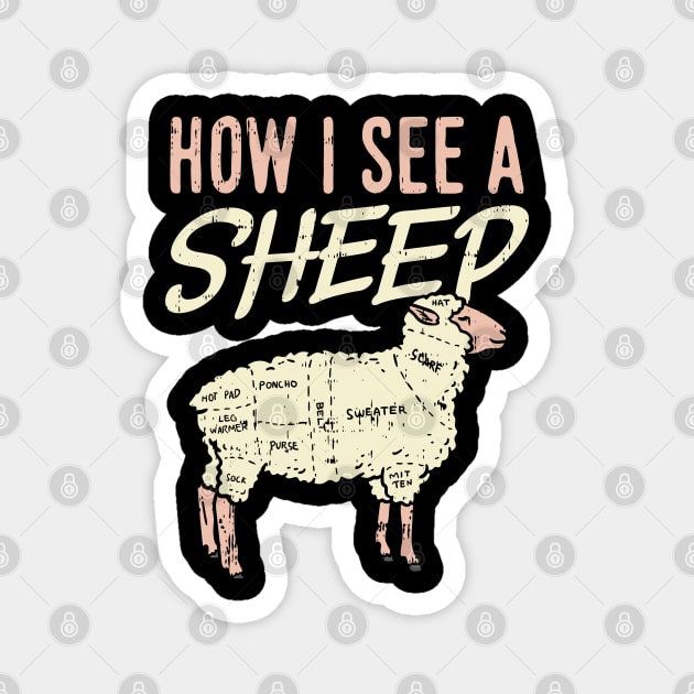 How I See A Sheep Magnet by maxdax