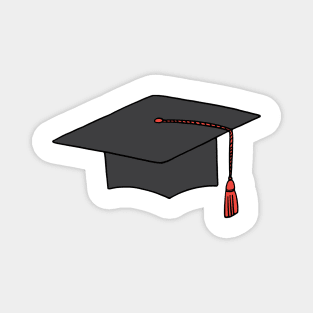 Red Tassel Graduation Cap Magnet