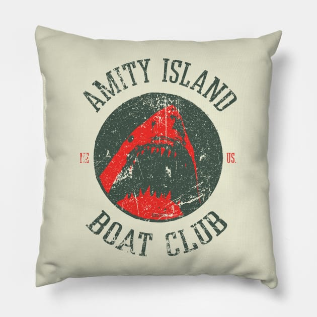 AMITY ISLAND - BOAT CLUB - SINCE 1975 Pillow by SALENTOmadness