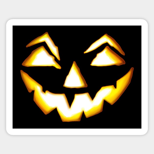 halloween scary face pumpkin costume - Halloween Scary Face Pumpkin Costume  - Sticker