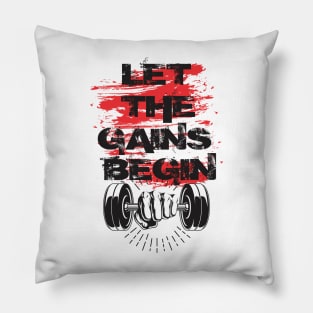 Let the gains begin - Crazy gains - Nothing beats the feeling of power that weightlifting, powerlifting and strength training it gives us! A beautiful vintage design representing body positivity! Pillow