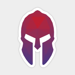 Gladiator Mask Low Poly with Blue-Red gradient Magnet