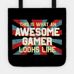 This Is What An Awesome Gamer Look Like Retro Vintage Tote